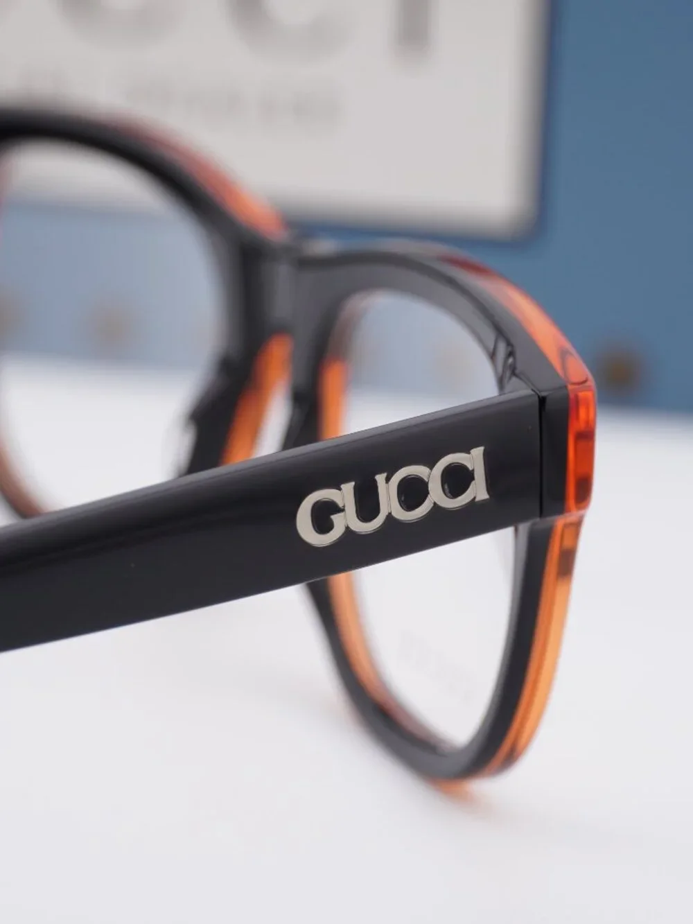 Gucci GG1796O 007 Square Eyeglasses - Black/Red 55mm